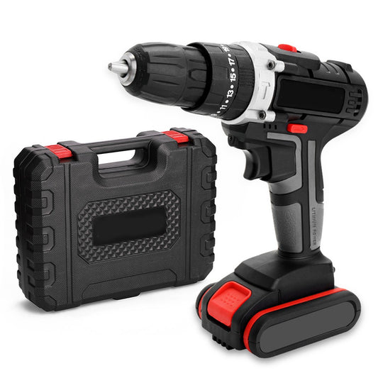 88V BRUSHLESS HEAVY DUTY CORDLESS DRILL IMPACT DRIVER KIT HAMMER +2 BATTERY Box